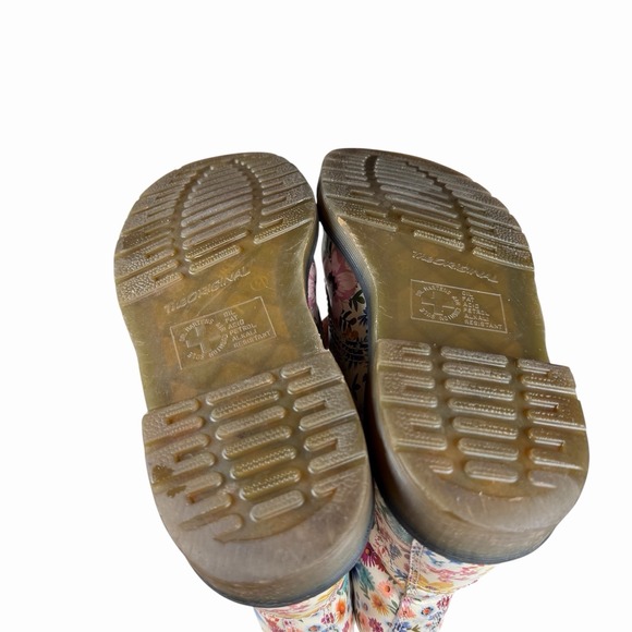 DR. MARTENS 1460 Pascal WL Leather Combat Boots Women's US 9 - Multicolor Floral - Picture 9 of 13